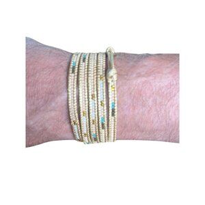 Victoria Emerson Jewelry Tan Wrap Colorful Beads Western Boho Festival Indie